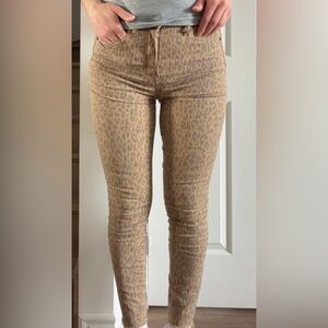 GAP high-rise leopard print skinny jeans